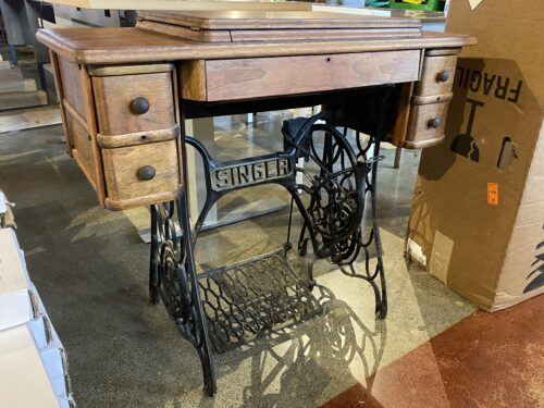 SINGER Vintage Treadle Sewing Table, No Machine