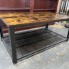 Industrial Metal & Wood Coffee Table