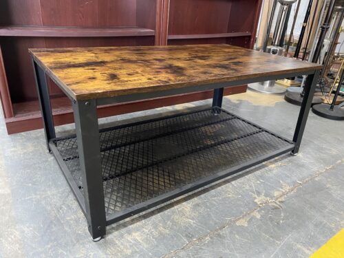 Industrial Metal & Wood Coffee Table