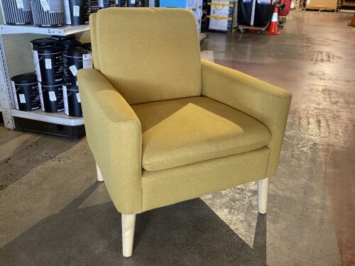 Modern Colonel Mustard Linen Accent Chair