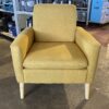 Modern Colonel Mustard Linen Accent Chair