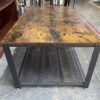 Industrial Metal & Wood Coffee Table
