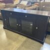 Contemporary Dark Wood Media Center with CD Racks