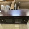 Contemporary Dark Wood Media Center with CD Racks