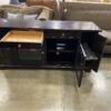 Contemporary Dark Wood Media Center with CD Racks