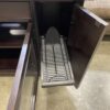 Contemporary Dark Wood Media Center with CD Racks
