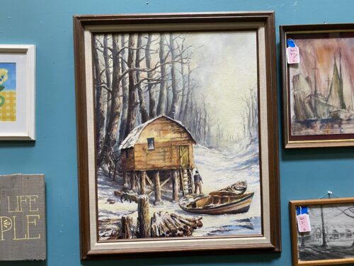 "Charles' Lakeside Cbain" Original Oil Painting