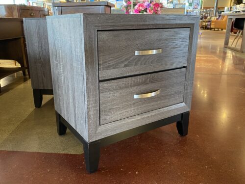 ACME Grey 2-Drawer Nightstand