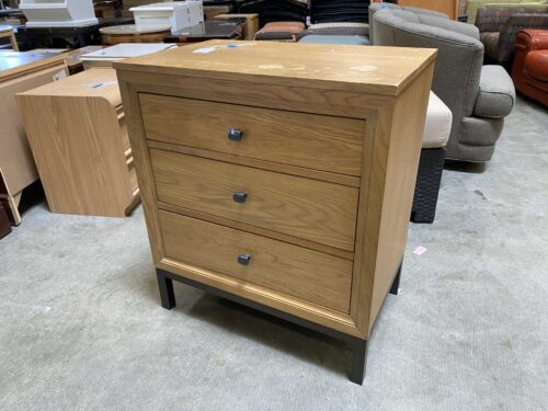 Modern Weathered Wood 3 Drawer Mini Dresser