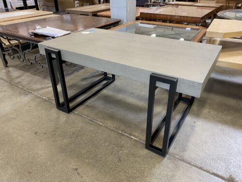 Industrial Faux Concrete U Legged Coffee Table