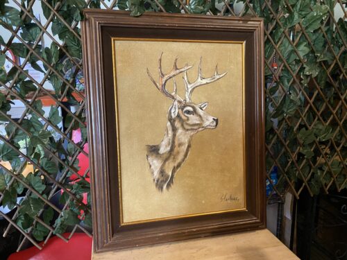 Young Buck Original Art on Hide by Faulkner