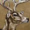 Young Buck Original Art on Hide by Faulkner