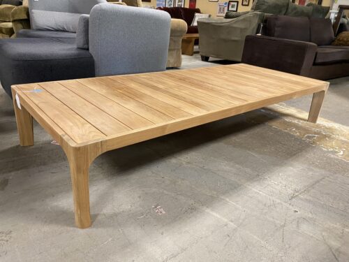 RESTORATION HARDWARE Malta Natural Teak Rectangular Coffee Table