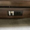 Dark Walnut Finished 3 Drawer Nightsatnd with Outlets