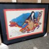 "Black Lady of 36 Poets" Signed Japanese Mixed Media Print by Hisashi Otsuka