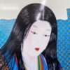 "Black Lady of 36 Poets" Signed Japanese Mixed Media Print by Hisashi Otsuka