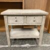 Weathered Grey Modern 2 Drawer Nightstand