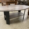 Grey & Black 2-Tier Coffee Table