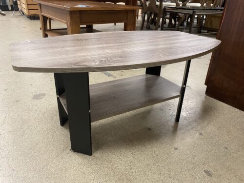 Grey & Black 2-Tier Coffee Table