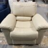 Tan Leather Wide Manual Recliner