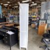 Thin White 6 Tier Bookshelf with Overhang Light