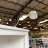 Thin White 6 Tier Bookshelf with Overhang Light