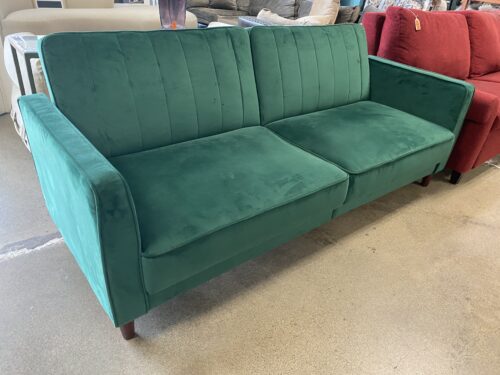 Emerald Green Modern Fabric Futon