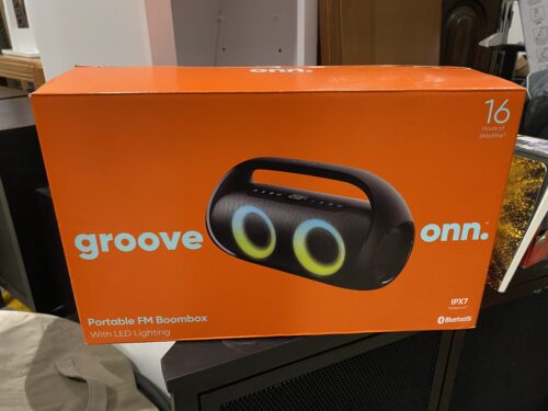 NEW! ONN Groove Portable FM Boombox