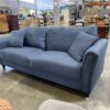Dusty Blue Curved Arm 2 Cushion Sofa