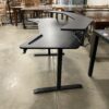 Gamers Complete Black Corner Desk with Power and Cup Holders
