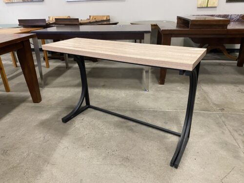 Tan and Black Flip Top Compact Dining Table
