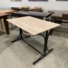 Tan and Black Flip Top Compact Dining Table