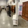 Cream Wood Shoe and Coat Rack Bench