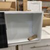 Black and White Sliding Door Cabinet with Lock
