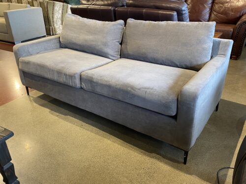 Plush Modern Minimal Grey 3-Seater Sofa