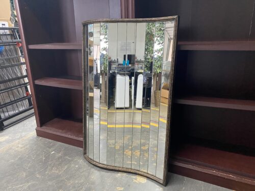 Wavy Paneled Wall Mirror