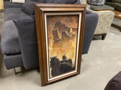Original Painting of Galloping Horses By Delberta Murphy