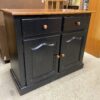 Black & Brown Wooden 2-Drawer Sideboard