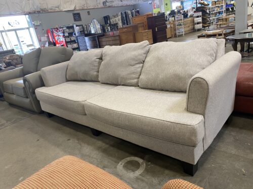 MICHAEL NICHOLAS Subtly Grey Torpedo Arm Sofa