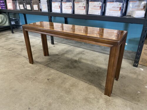 LANE Rustic Burl Topped Sofa Table