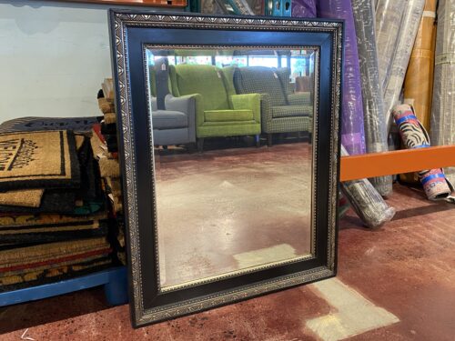 Stylish Silver & Black Wall Mirror
