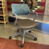 STEELCASE Teal & Brown Adjustable Height Office Chair
