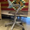 STEELCASE Teal & Brown Adjustable Height Office Chair