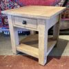 POTTERY BARN Blonde Benchwright Square Single Drawer End Table