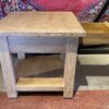 POTTERY BARN Blonde Benchwright Square Single Drawer End Table