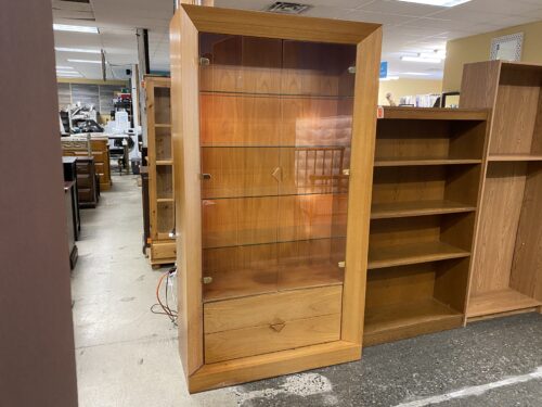 CL Danish Modern MCM Teak Curio Cabinet