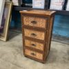 Retro Wicker 4 Drawer End Table