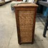 Retro Wicker 4 Drawer End Table