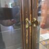 Dark Wood Display Cabinet with Burled Doors