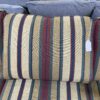 BASSETT Mission Style Wood Framed Stripe Cushion Sofa